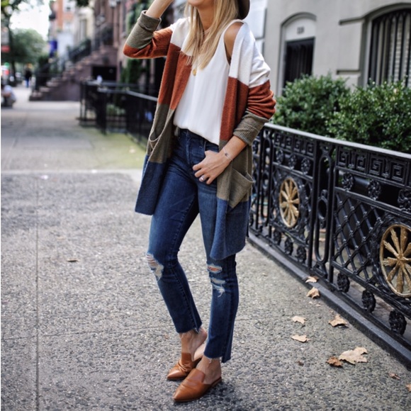 SOLD NWT Madewell Kent Striped Colorblock Cardigan - Picture 8 of 8